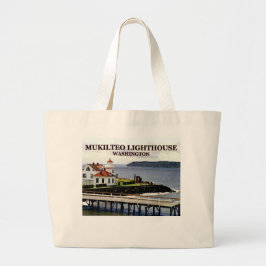 Mukilteo Lighthouse, Washington Jumbo Tote Bag Jumbo Stoffbeutel