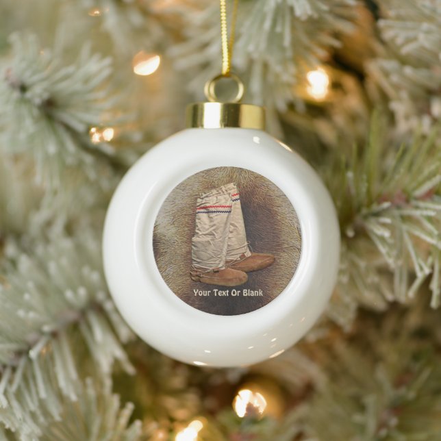 Muklugen auf Karibik-Fur Keramik Kugel-Ornament (Baum)