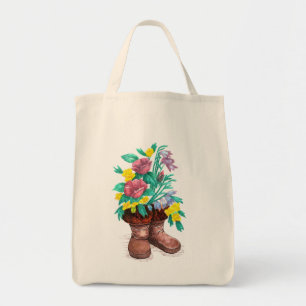 Mukluk Boot Blume Planter Shopping Tasche