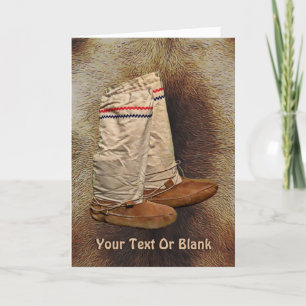Mukluks auf Karibu-Pelz Feiertagskarte
