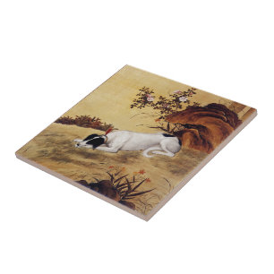 Mukongque 蓦空鹊 ~ Windhund ~ Giuseppe Castiglione~ Fliese