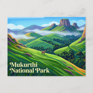 Mukurthi-Nationalpark Indien Postkarte