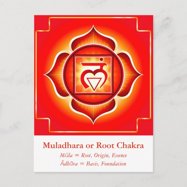 Muladhara oder Root Chakra Postcard Postkarte (Vorderseite)