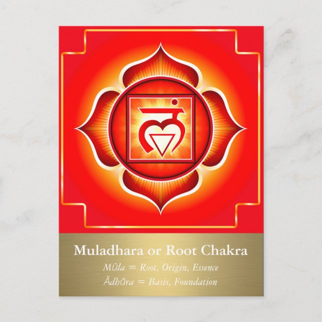 Muladhara oder Root Chakra Postcard Postkarte (Vorderseite)
