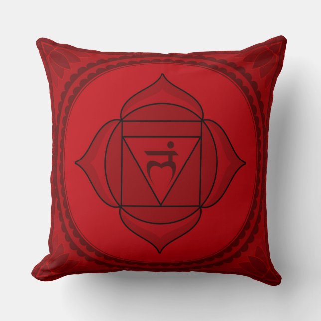 Muladhara oder Wurzelchakra Kissen (Vorderseite)