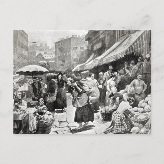 Mulberry Bend Italienische Kolonie in New York Postkarte (Vorderseite)