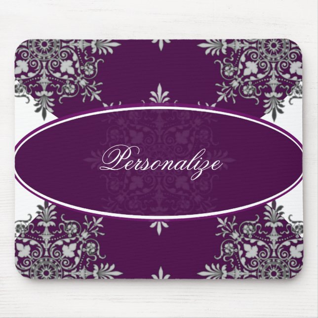 Mulberry Damask Mousepad (Vorne)