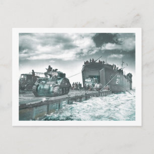 Mulberry Deep Water Harbor D-Day Postkarte