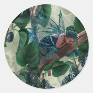 Mulberry Fairy Runder Aufkleber