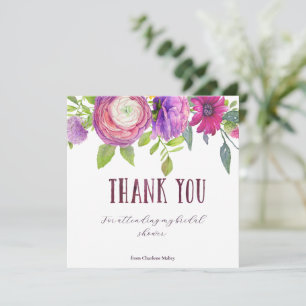 Mulberry Floral Dream Brautparty Dankeskarte