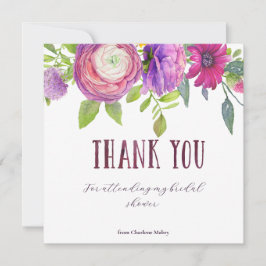 Mulberry Floral Dream Brautparty Dankeskarte