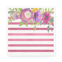 Mulberry Floral Stripe Dream Brautparty