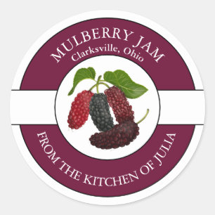 Mulberry-Jam-Label Runder Aufkleber