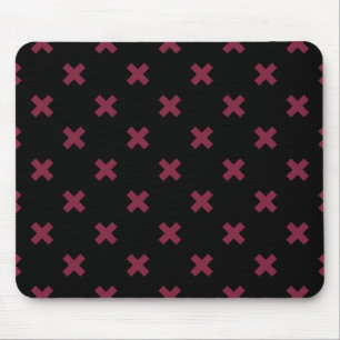 Mulberry-Kreuzstiche auf schwarz Mousepad