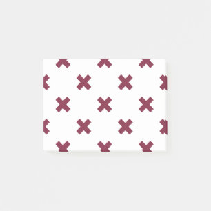 Mulberry-Kreuzstiche auf weiß Post-it Klebezettel