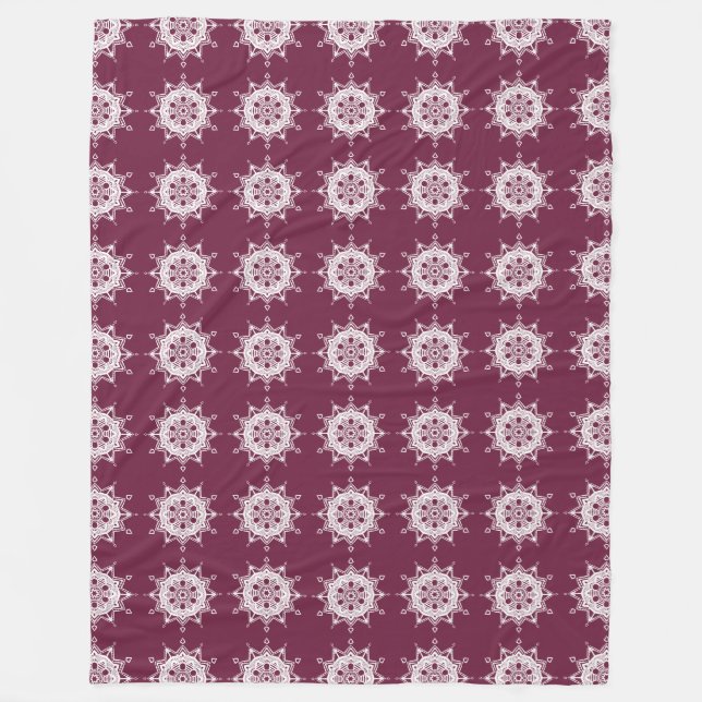 Mulberry Mandala Fleecedecke (Vorderseite)