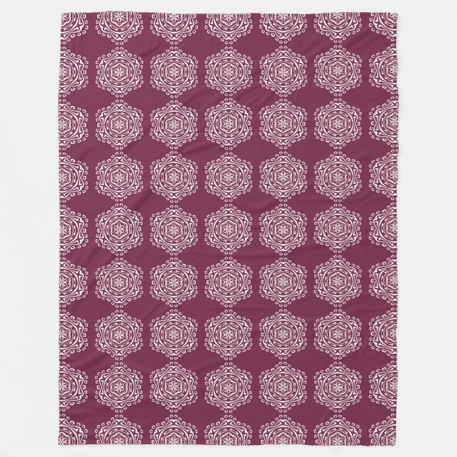 Mulberry Mandala Fleecedecke (Vorderseite)