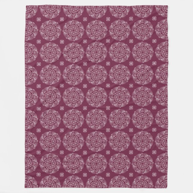 Mulberry Mandala Fleecedecke (Vorderseite)