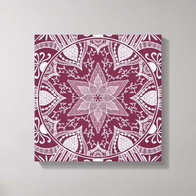 Mulberry Mandala Leinwanddruck (Vorderseite)