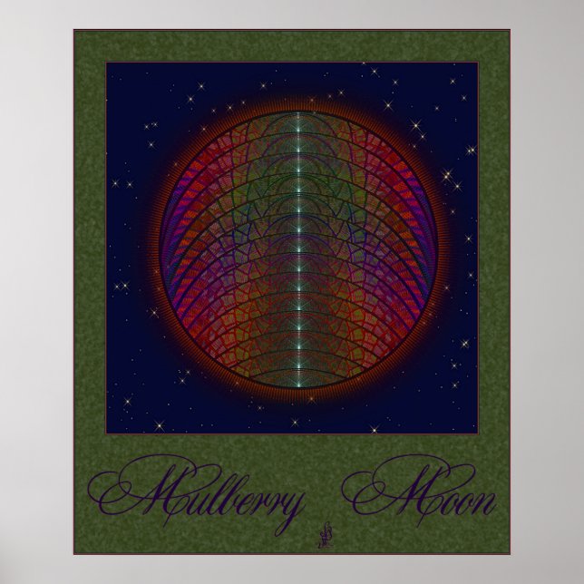 Mulberry Rainbow Moon Poster (Vorne)