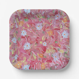 Mulberry Red 7" Square Paper Teller