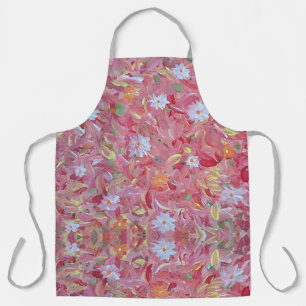 Mulberry Red Floral Schürze