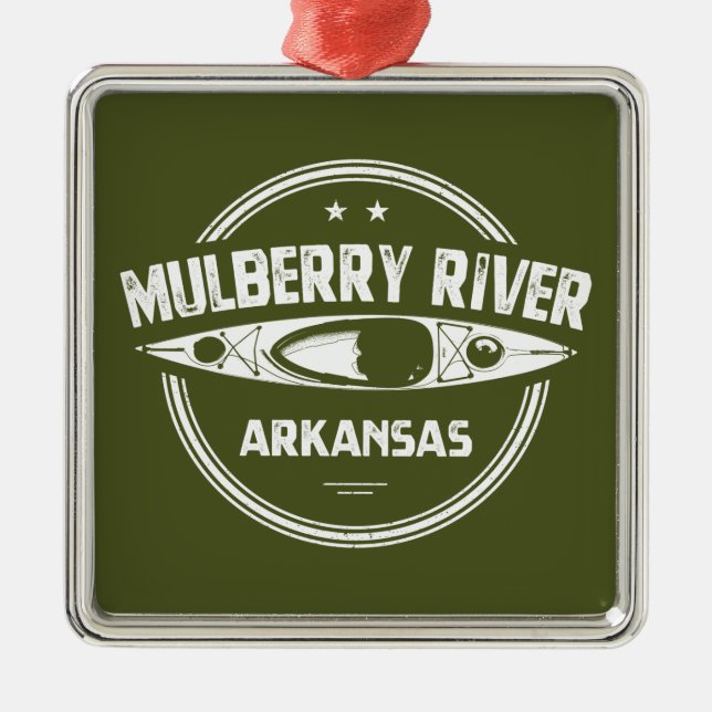 Mulberry River, Arkansas Ornament Aus Metall (Vorne)