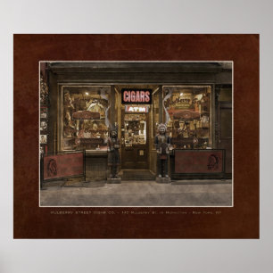 Mulberry St. Cigar Co. - Faux-Vintage-PLAKAT Poster
