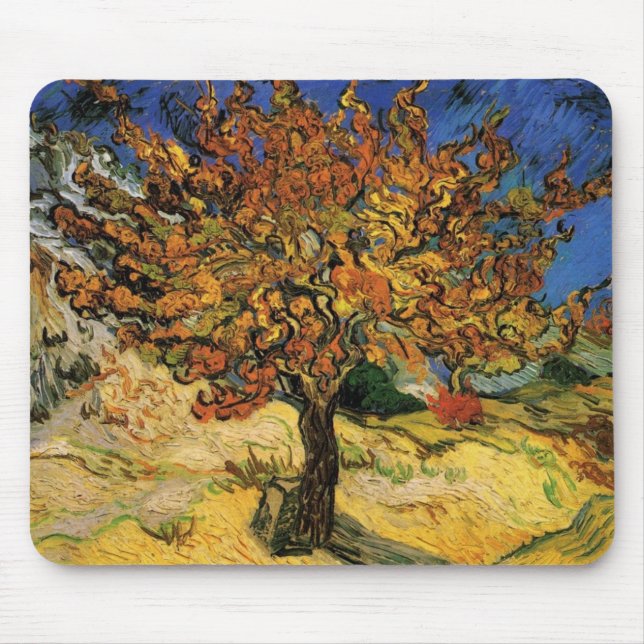 Mulberry Tree (F637) Van Gogh Fine Art Mousepad (Vorne)