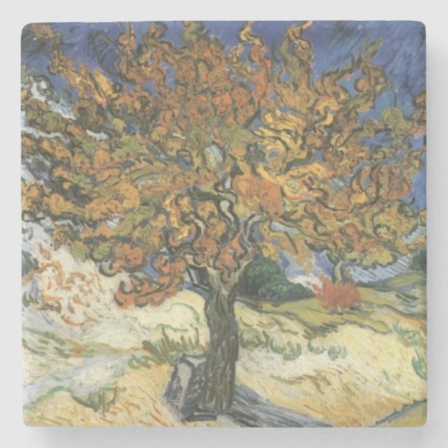 Mulberry Tree von van Gogh Steinuntersetzer (Vorderseite)