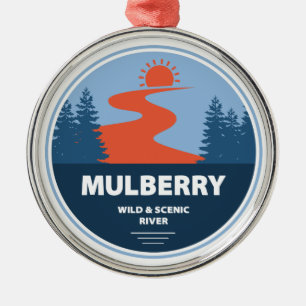 Mulberry Wild and Landschaftlich River, Arkansas Ornament Aus Metall