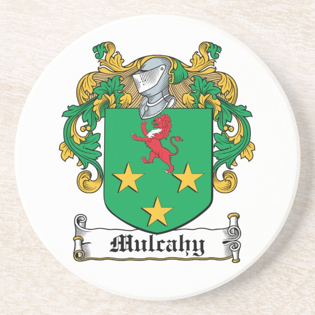 Mulcahy Familienwappen Getränkeuntersetzer (Vorne)