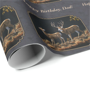 Mule Deer Buck and Doe Gray Custom Geschenkpapier