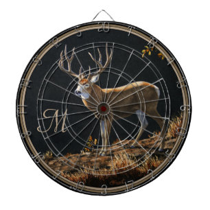 Mule Deer Buck Autumn Trophers Antlers Monogram Dartscheibe