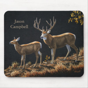 Mule Deer Buck & Doe Mousepad