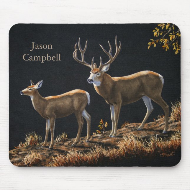 Mule Deer Buck & Doe Mousepad (Vorne)