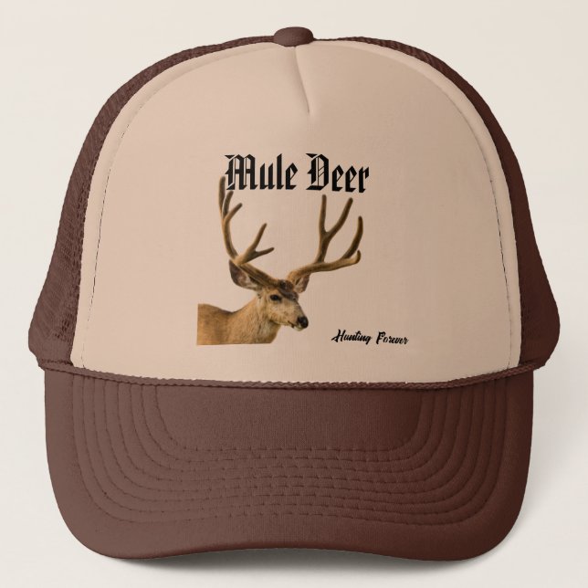 Mule Deer Hat Truckerkappe (Vorderseite)