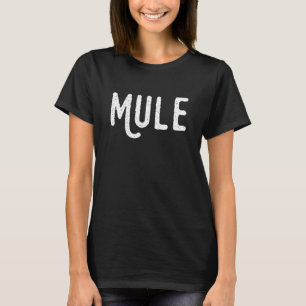 Mule gekrümmter Schwanz Letter M Tier aufgezogen M T-Shirt