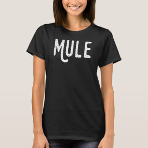 Mule gekrümmter Schwanz Letter M Tier aufgezogen M T-Shirt