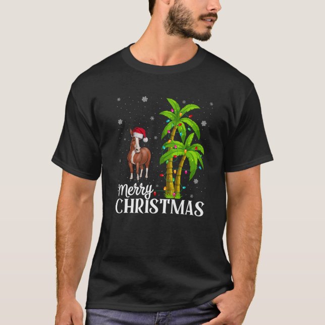 Mule Lovers Men Women Christmas Tree Lights Beach  T-Shirt (Vorderseite)