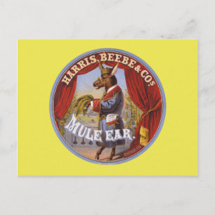 Mule Oar Tobacco Label Postkarte