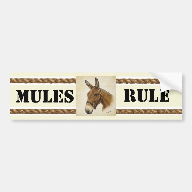 Mules Rule Bumper Sticker Autoaufkleber (Vorne)