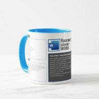 Mulg-Tasse mit verkürzter Word-Tastatur