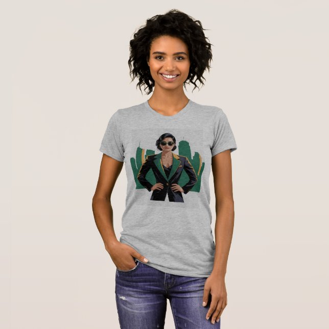 Mulher Chefe Brasileira Boss Lady Camiseta Empoder T-Shirt (Vorne ganz)