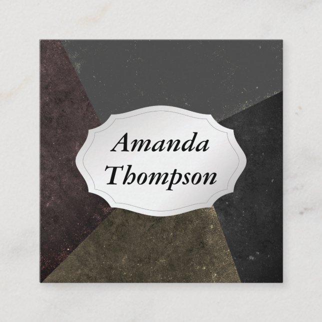 Mulit Faced Slate Quadratische Visitenkarte (Vorderseite)