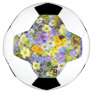 MULITCOLORED FLORAL HINTERGRUNDGESCHMACKSMUSTER BA FUßBALL