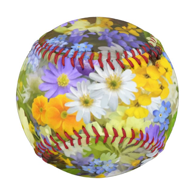 MULITCOLORED FLORAL HINTERGRUNDPATTER BASEBALL (Vorderseite)