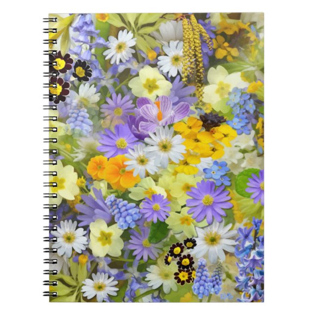 MULITCOLORED FLORAL HINTERGRUNDPATTER NOTIZBLOCK (Vorderseite)