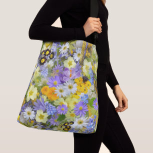 MULITCOLORED FLORAL HINTERGRUNDPATTER TRAGETASCHEN MIT LANGEN TRÄGERN