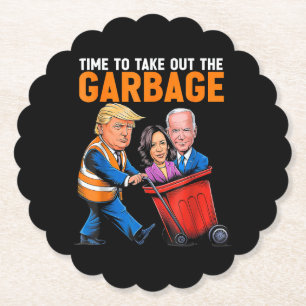 Müll für Trump 2024 Funny Time, Garb zu entfernen Untersetzer